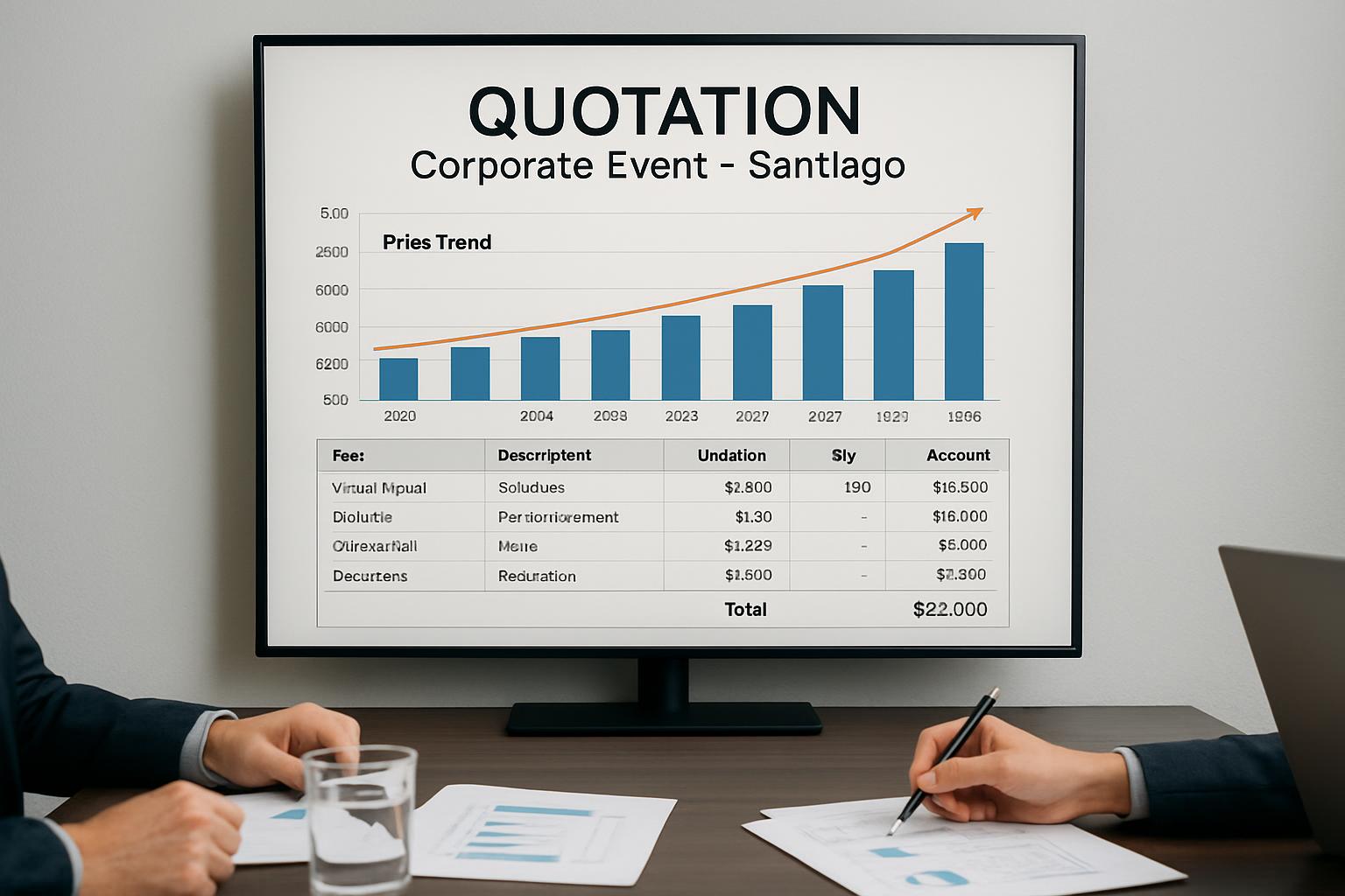 Infografía sobre cotización eventos santiago — análisis y datos clave 2026