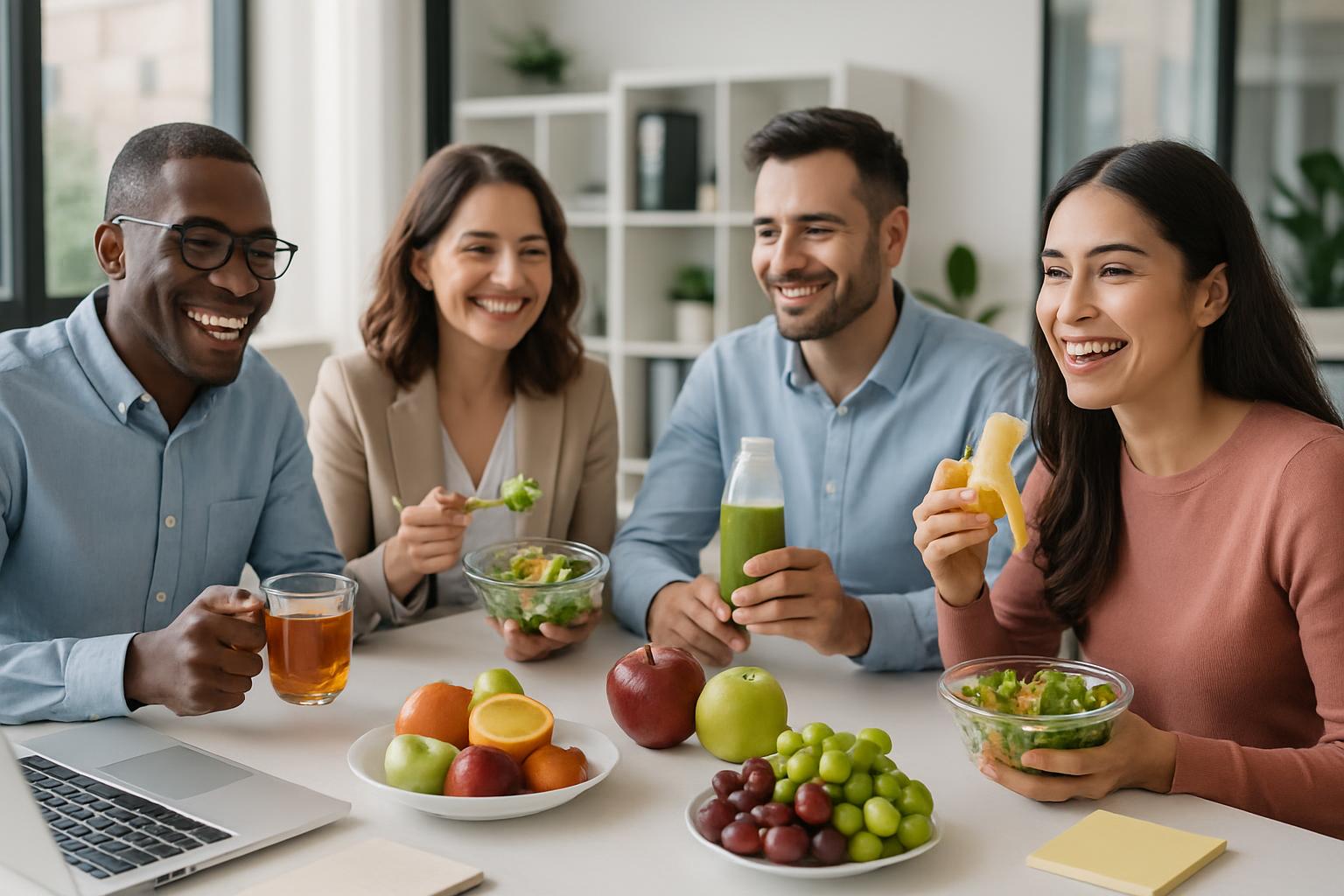 Infografía sobre coffee break saludable Santiago — análisis y datos clave 2026